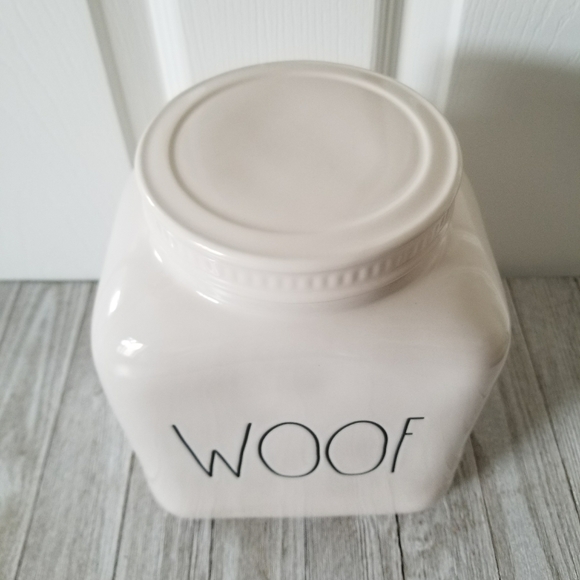 Rae Dunn WOOF Square Treat Canister Jar - Picture 2 of 7